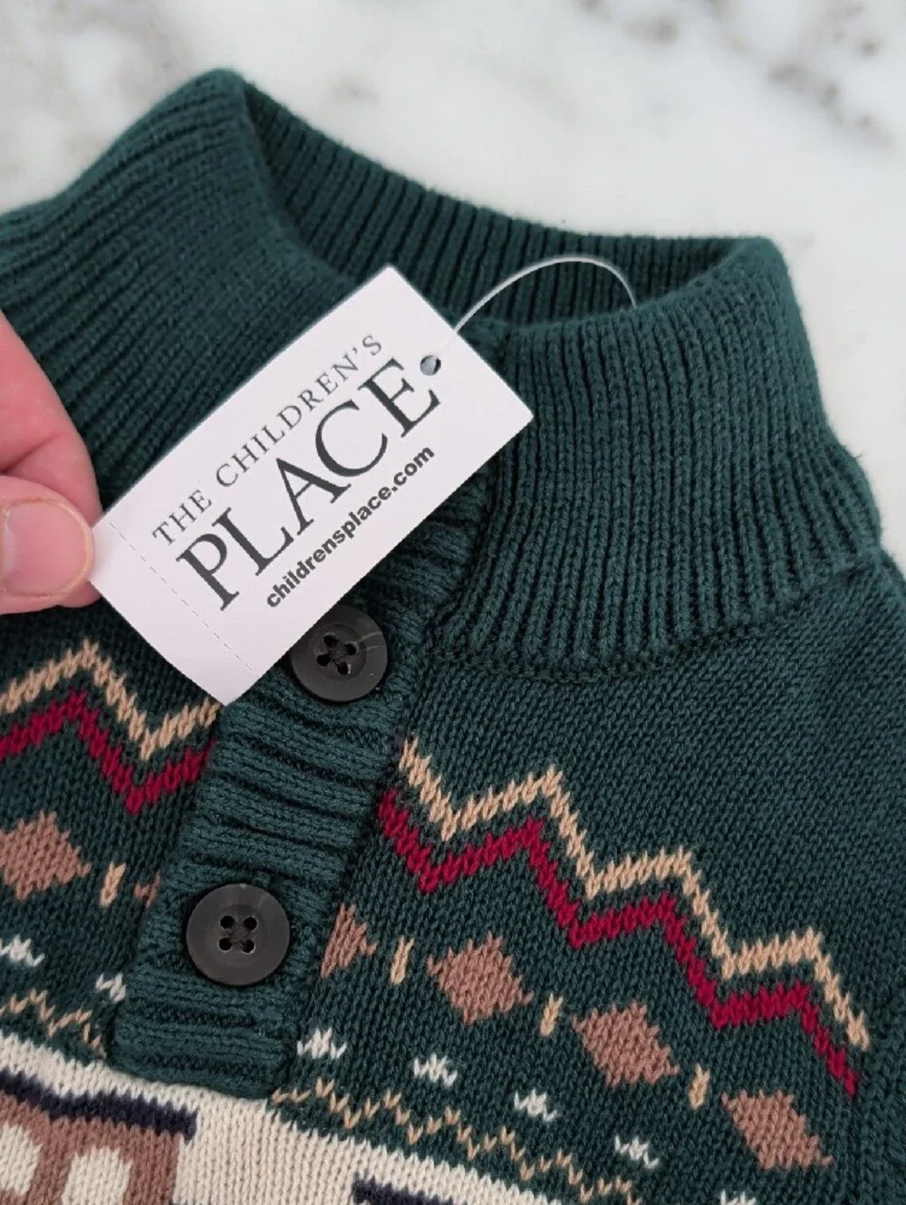 The Children's Place Green Train Sweater Size 12-18months